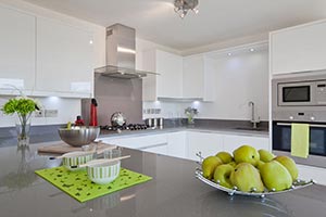 grey quartz kitchen Columbus granite and Quartz Countertops